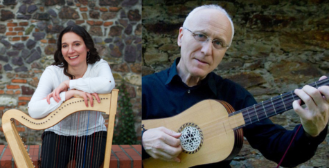 Hudba - Harfa a loutna