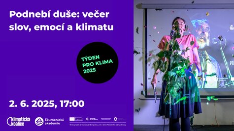 Literatura - Podnebí duše: večer slov, emocí a klimatu