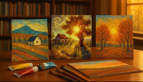Výtvarná dílna - Malujeme akrylem – podzim očima Van Gogha