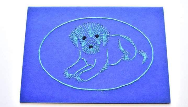 Vyšívané obrázky - nitěná technika 