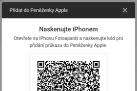 Přidání průkazu přes QR kód (iPhone)
