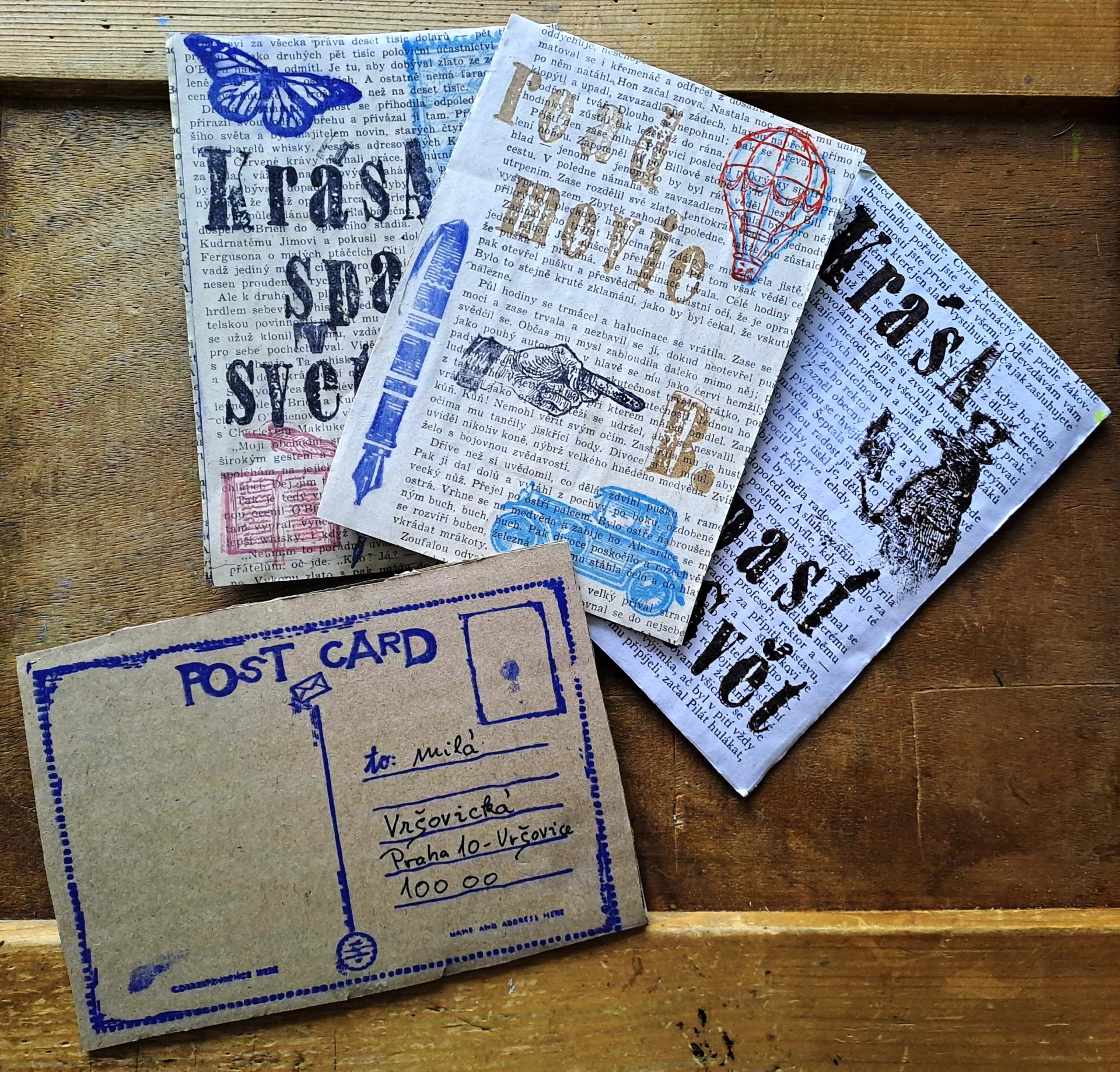 Kreativní pohlednice – tvůrčí dílna