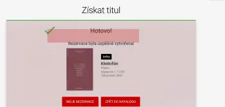 Vytvoření rezervace