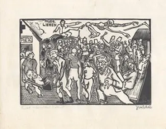 Původní dřevoryt ke knize Malíř na frontě